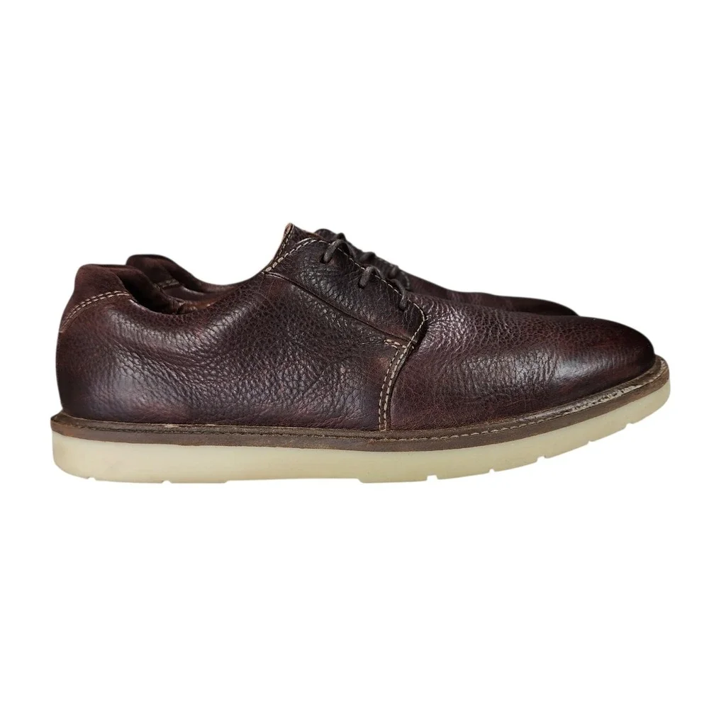 Clarks Mens Shoe sz 7M Brown Leather Ozford Comfort Walking Casual Lace Up 14885